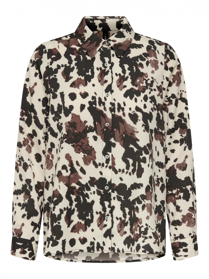 ONLY NOVA CAMISA COLOR CHOCOLATE -...