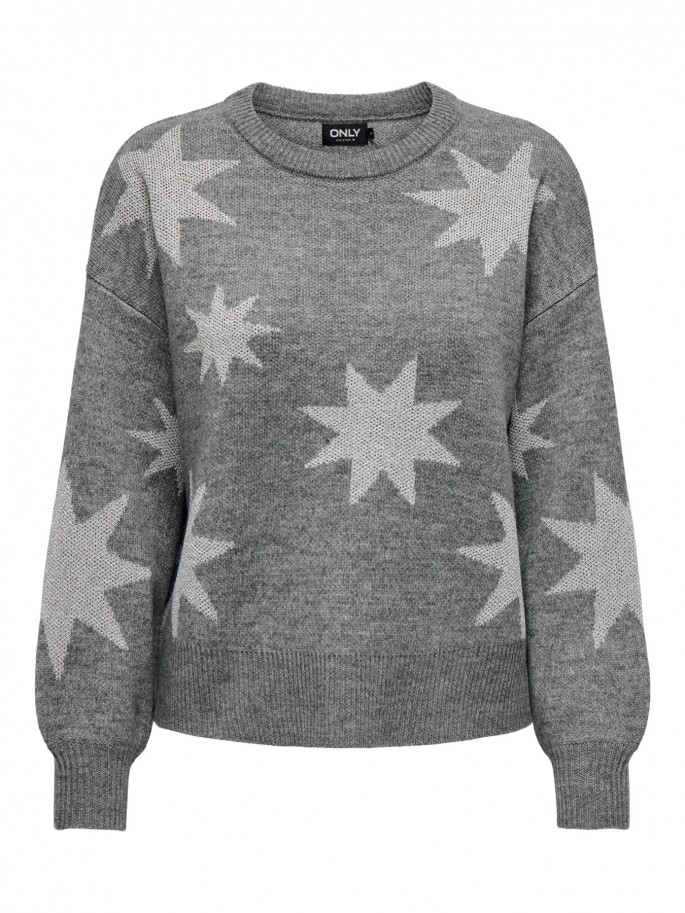 ONLY ROSIE JERSEY DE PUNTO COLOR GRIS...
