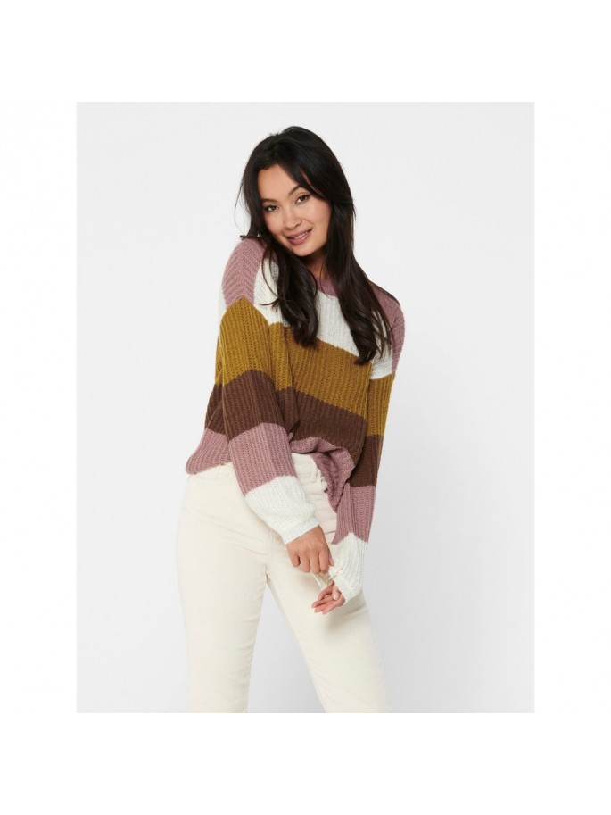 JDY JERSEY DE PUNTO COLOR MARRON -...