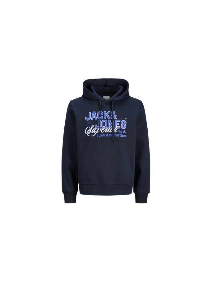 JACK&JONES LOGO SUDADERA CAPUCHA AZUL...