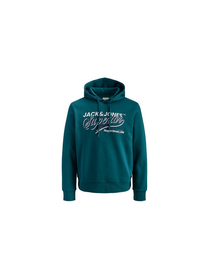JACK&JONES LOGO SUDADERA CAPUCHA AZUL...