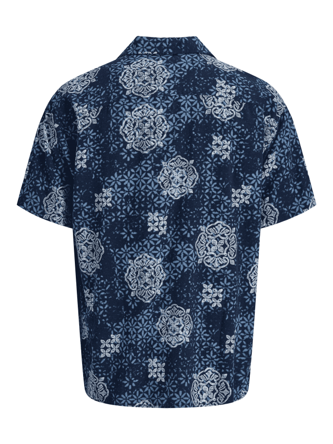 JJALFREDO SLUB RESORT SHIRT SS AZUL...