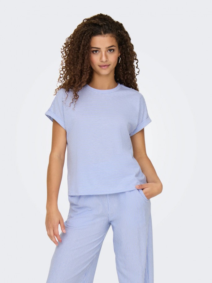 JDY Camiseta NELLI para Mujer Cuello...