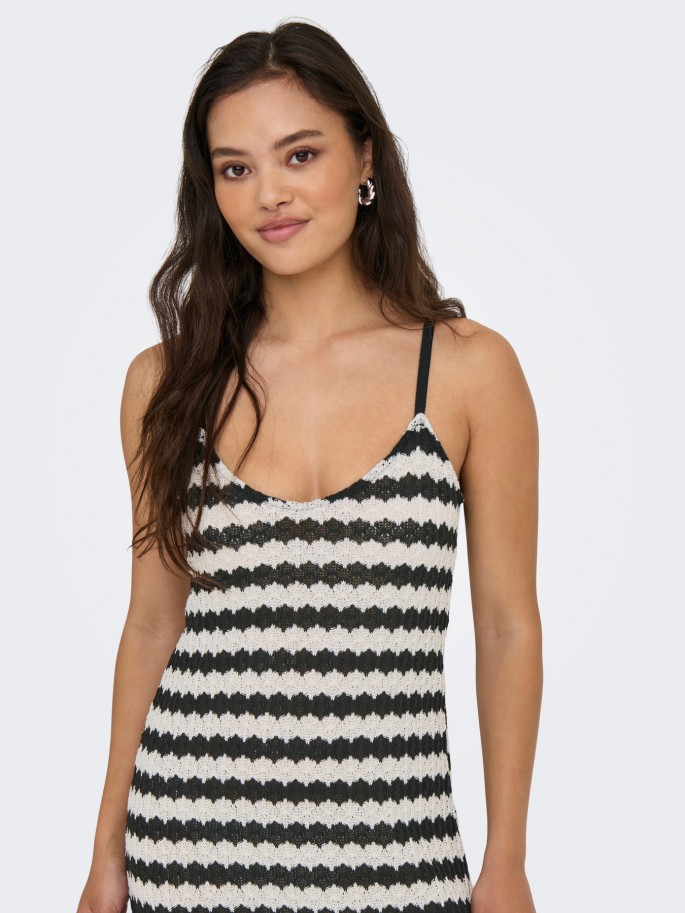 EVARA Vestido ONLY de Cuello en V Sin...