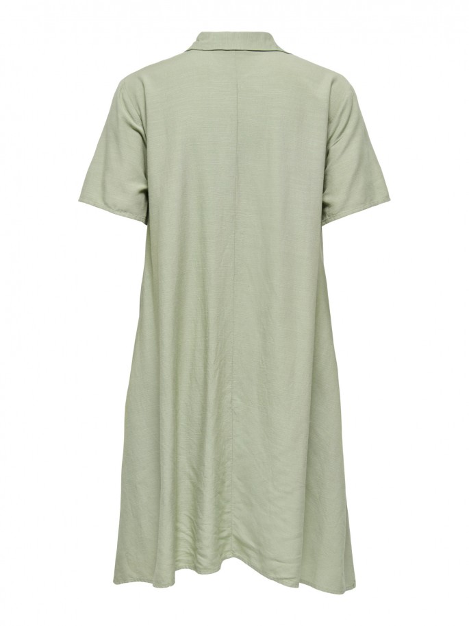 JDYCAYA LINEN Vestido Midi con Cuello...
