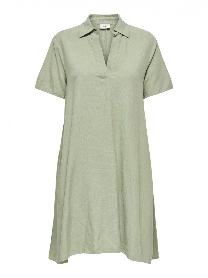 JDYCAYA LINEN Vestido Midi con Cuello...