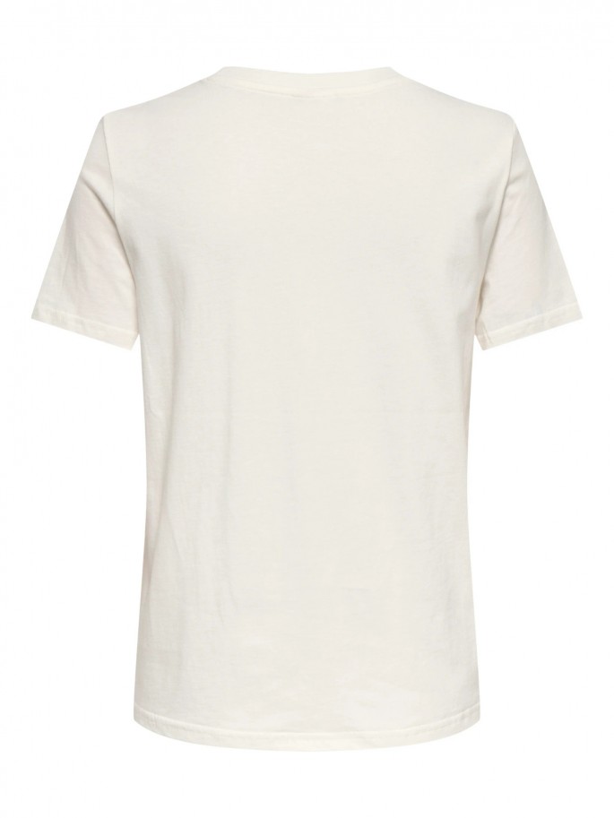 JDY Camiseta ASTA PEARL 100% Algodón...