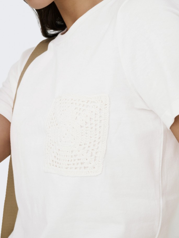Camiseta JDYSELMA Manga Corta CROCHET
