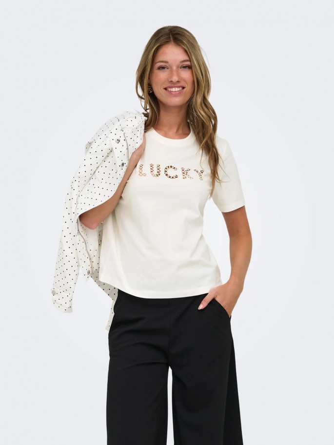 Camiseta JDYSELMA Manga Corta BLANCO