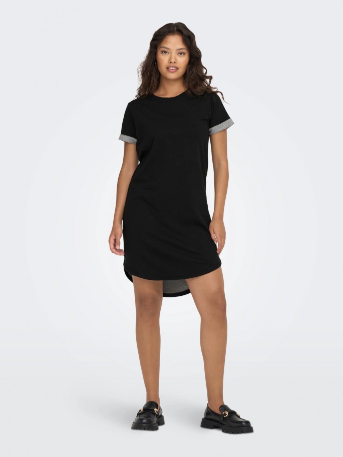Vestido JDYIVY Manga Corto Casual Negro