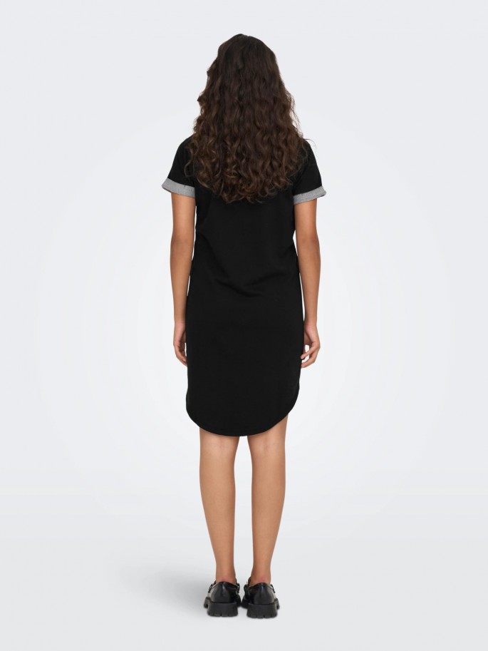 Vestido JDYIVY Manga Corto Casual Negro