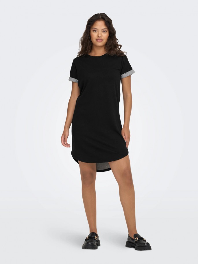 Vestido JDYIVY Manga Corto Casual Negro