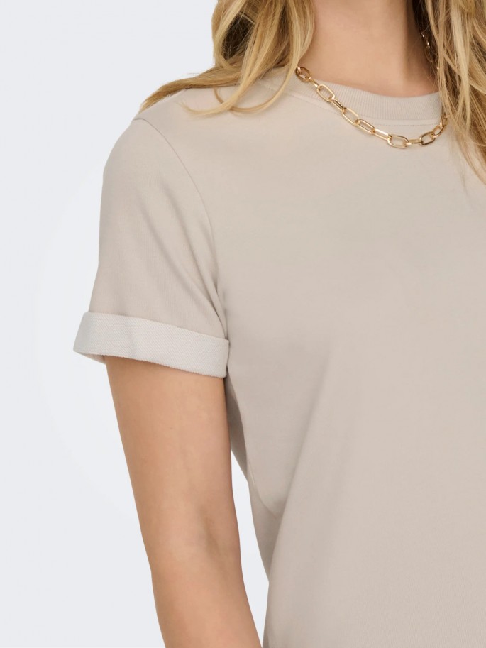 Vestido JDYIVY Manga Corto Casual Crudo