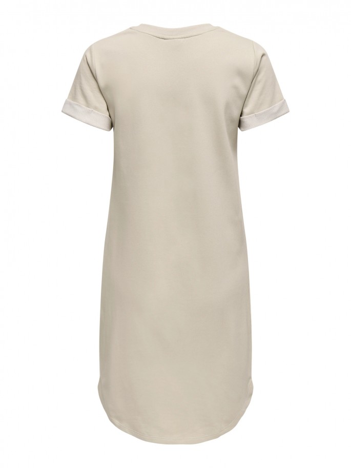 Vestido JDYIVY Manga Corto Casual Crudo