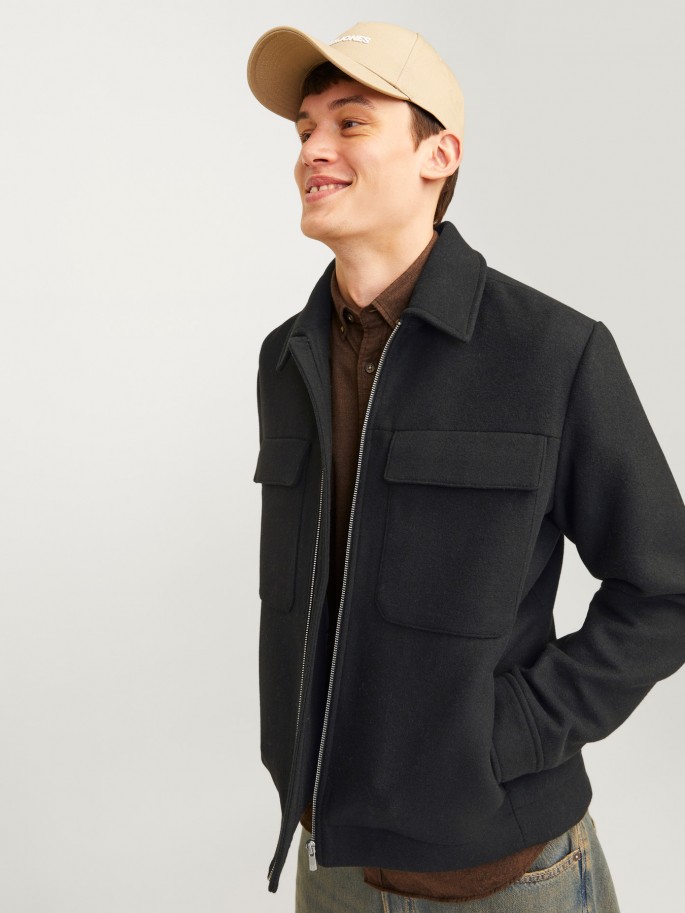 Chaqueta JPRCCRUSSEL Paño Negro...