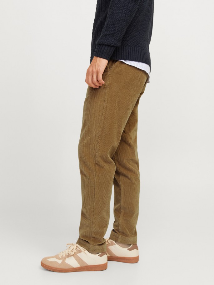 Pantalón JPSTACE Pana tipo chino BEIGE