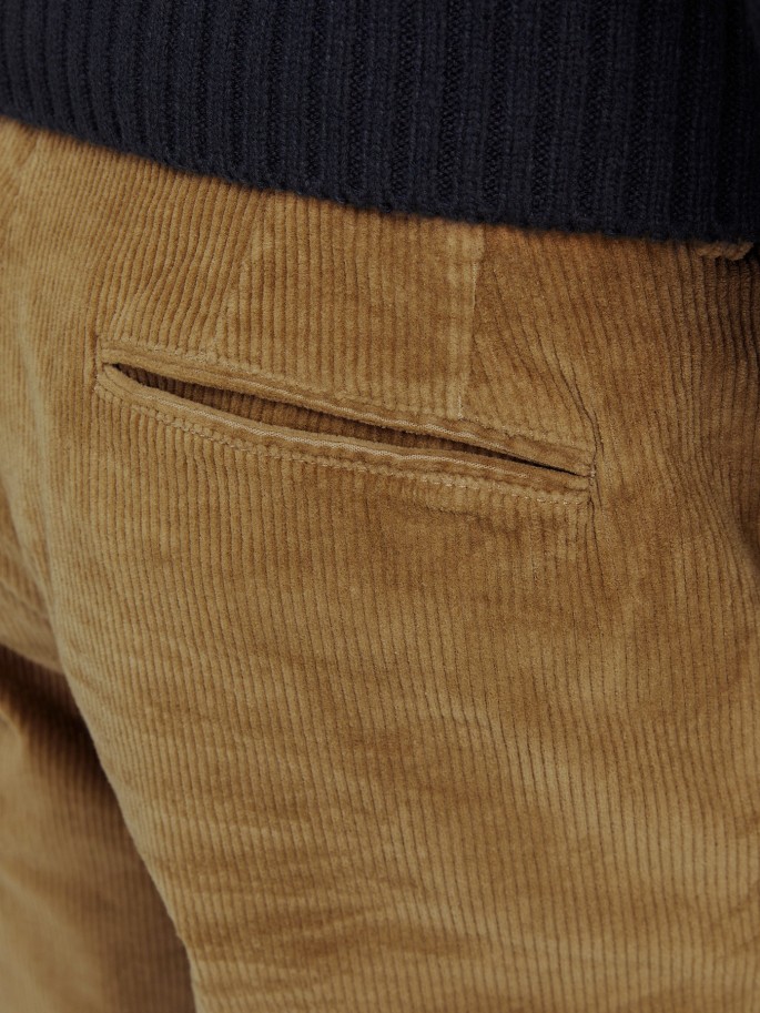 Pantalón JPSTACE Pana tipo chino BEIGE