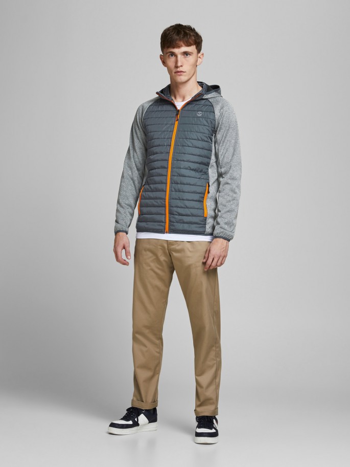 Chaqueta JJEMULTI QUILTED JACKET GRIS...