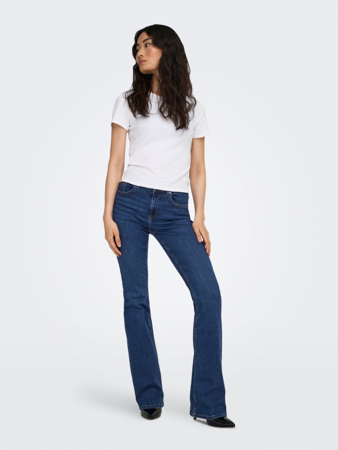 Pantalón Only Tejano ONLBLUSH MW B-P...