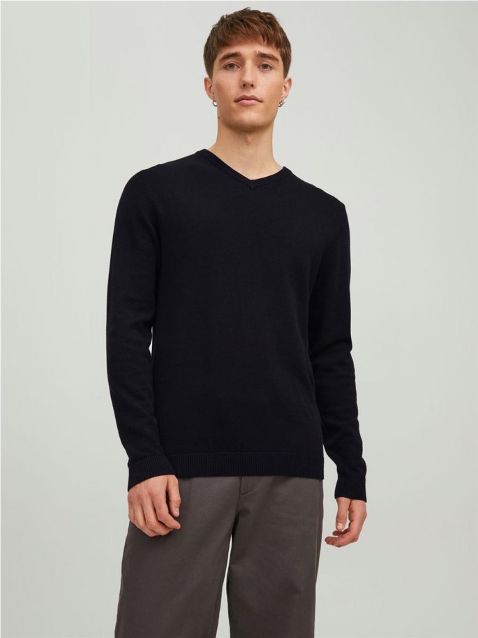 JJEBASIC KNIT V-NECK NOOS