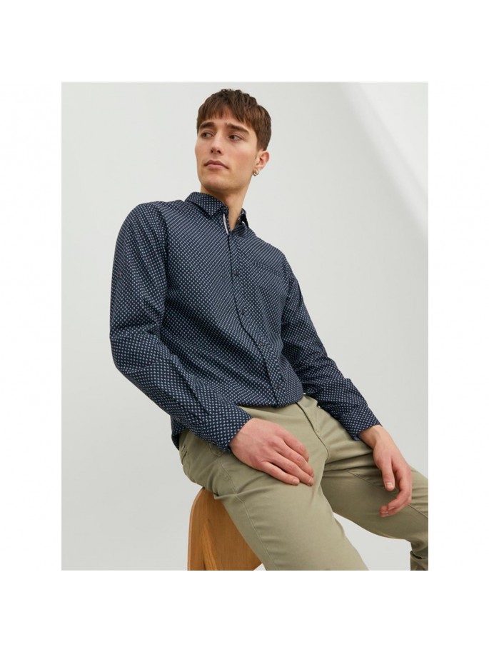 JJEREMY DETAIL SHIRT LS NOOS AZUL MARINO JJEREMY DETAIL SHIRT LS NOOS AZUL MARINO