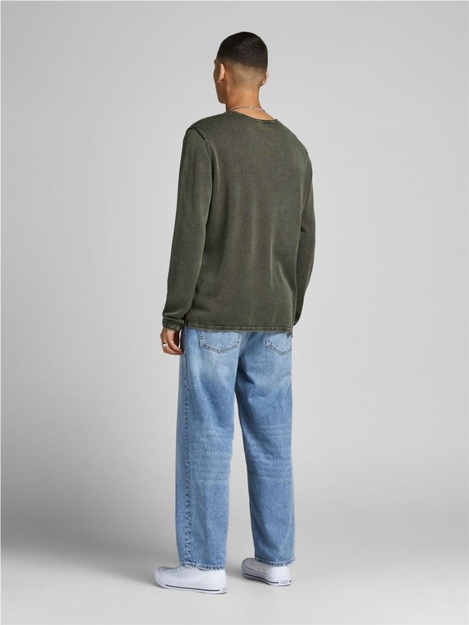 JJELEO KNIT CREW NECK NOOS VERDE OLIVA JJELEO KNIT CREW NECK NOOS VERDE OLIVA